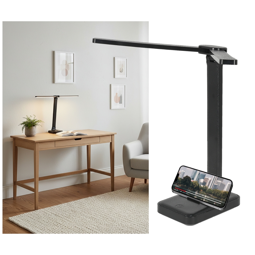 Brilagi - ściemniana lampka biurkowa LED MODO DUO LED/8W/5V 3000/4000/6500K czarna