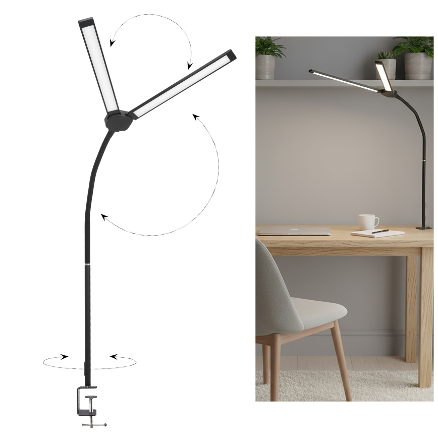 Brilagi - ściemniana lampka biurkowa LED USB VARIO LED/14W/5V 3000-6000K czarna