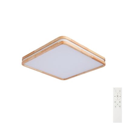Brilagi - LED ściemnialna oprawa sufitowa MOLINA SQUARE LED/80W/230V 3000-6000K dąb 60x60 cm + pilot zdalnego sterowania