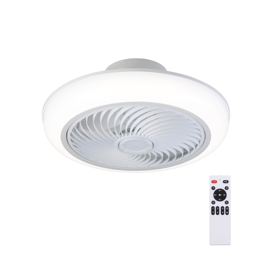 Brilagi - LED Ściemniany plafon z wentylatorem LED/30W/230V 3000-6500K biały + pilot zdalnego sterowania