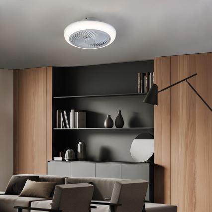 Brilagi - LED Ściemniany plafon z wentylatorem LED/30W/230V 3000-6500K biały + pilot zdalnego sterowania