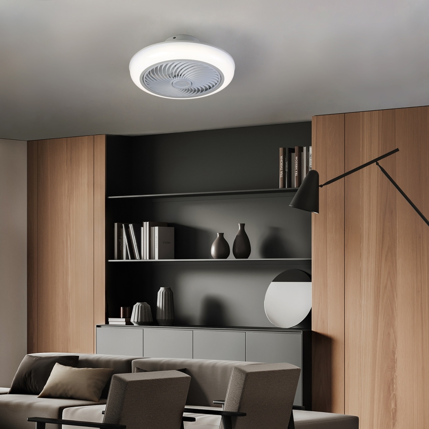 Brilagi - LED Ściemniany plafon z wentylatorem LED/30W/230V 3000-6500K biały + pilot zdalnego sterowania