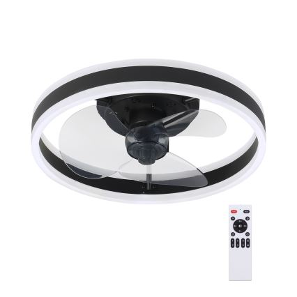 Brilagi - LED Ściemniany plafon z wentylatorem LED/30W/230V 3000-6500K czarny + pilot zdalnego sterowania
