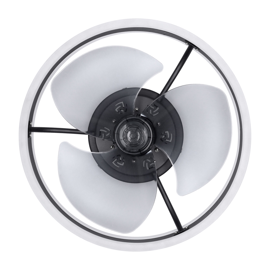 Brilagi - LED Ściemniany plafon z wentylatorem LED/30W/230V 3000-6500K czarny + pilot zdalnego sterowania