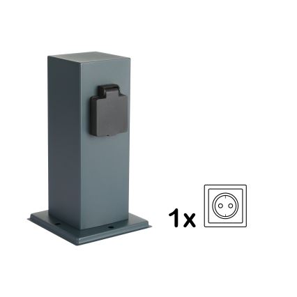 Brilagi - Słupek zewnętrzny z gniazdem PILLAR 1Z SCHUKO 230V IP44 antracyt