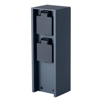 Brilagi - Słupek zewnętrzny PILLAR 2 gniazda SCHUKO 230V IP44 antracyt