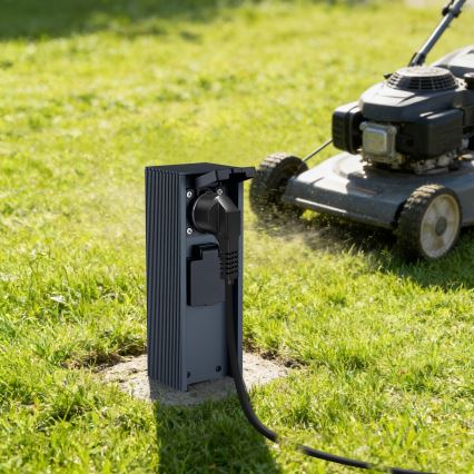 Brilagi - Słupek zewnętrzny PILLAR 2 gniazda SCHUKO 230V IP44 antracyt