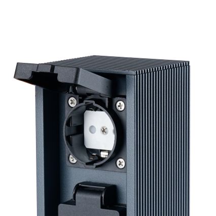 Brilagi - Słupek zewnętrzny PILLAR 2 gniazda SCHUKO 230V IP44 antracyt