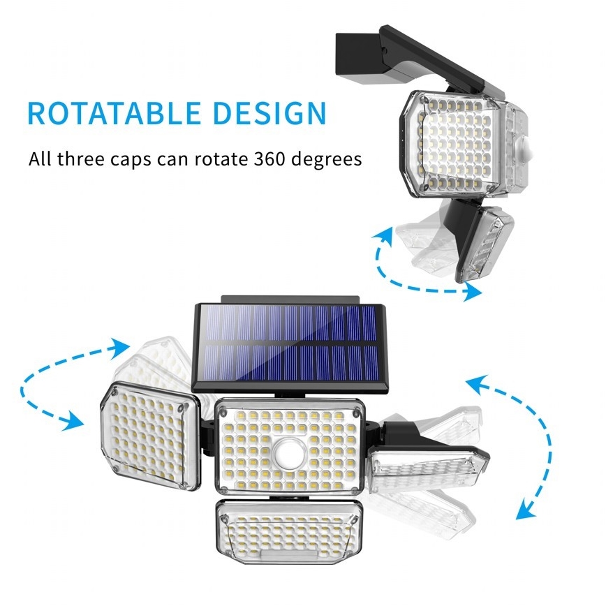 Brilagi - Solarna lampa ścienna LED z czujnikiem WALLIE LED/5W/5,5V IP65