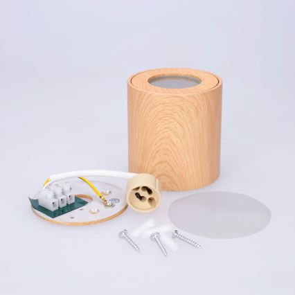 BRILAGI - Spot łazienkowy MIA 1xGU10/30W/230V 84x80 matowy dekor dębu IP44