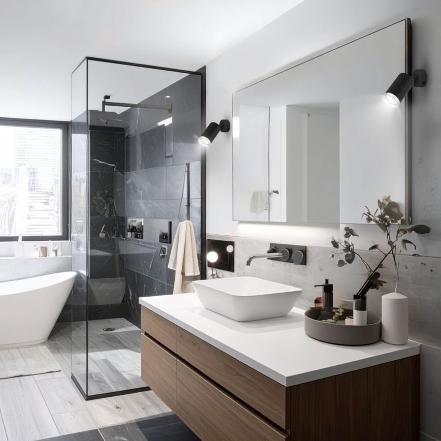 Brilagi - Spot łazienkowy SELE 1xGU10/30W/230V IP44 czarny