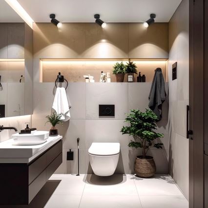 Brilagi - Spot łazienkowy SELE 1xGU10/30W/230V IP44 czarny