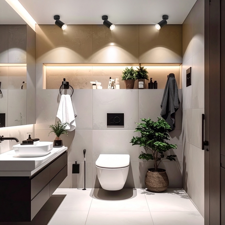 Brilagi - Spot łazienkowy SELE 1xGU10/30W/230V IP44 czarny