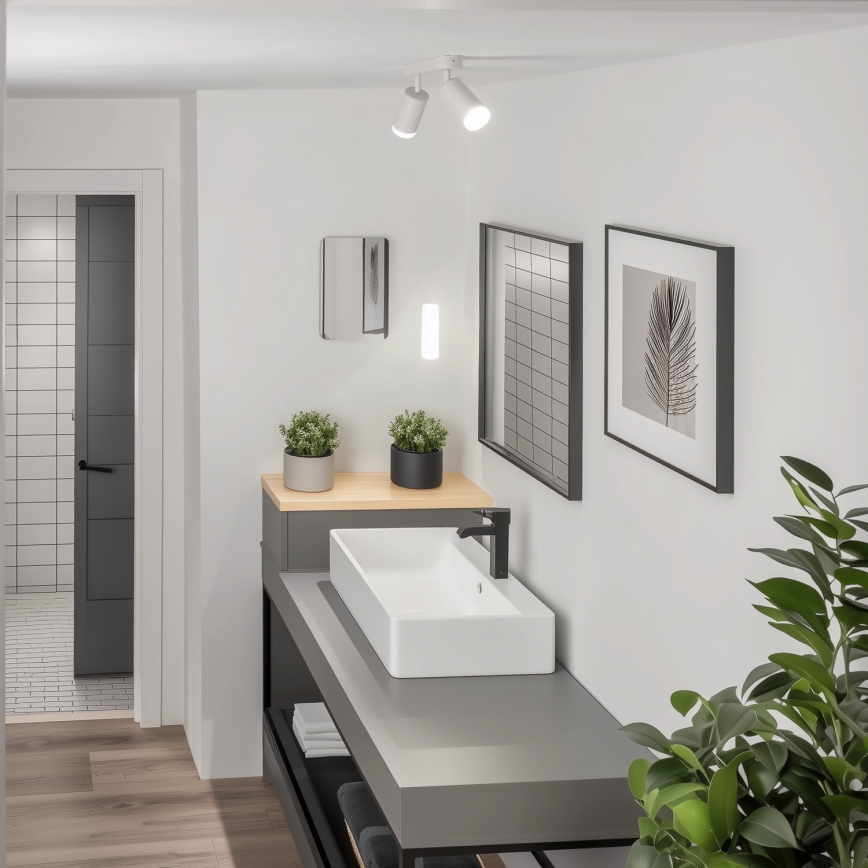 Brilagi - Spot łazienkowy SELE 2xGU10/30W/230V IP44 biały