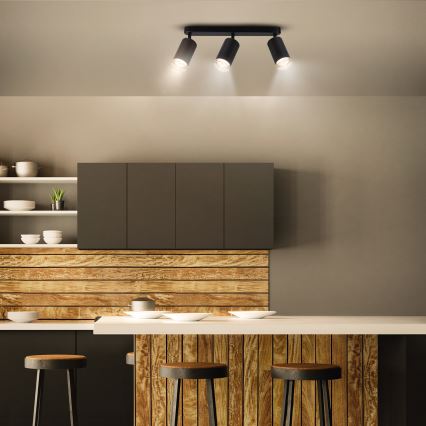 Brilagi - Spot łazienkowy SELE 3xGU10/30W/230V IP44 czarny