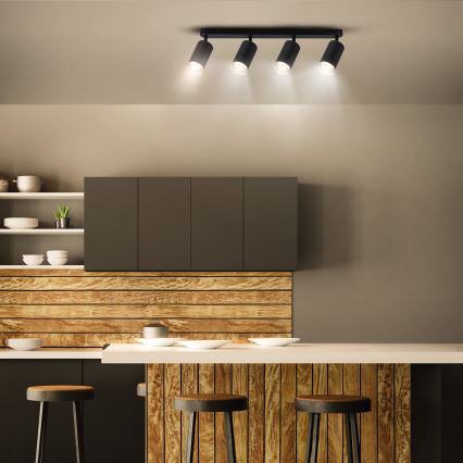 Brilagi - Spot łazienkowy SELE 4xGU10/30W/230V IP44 czarny