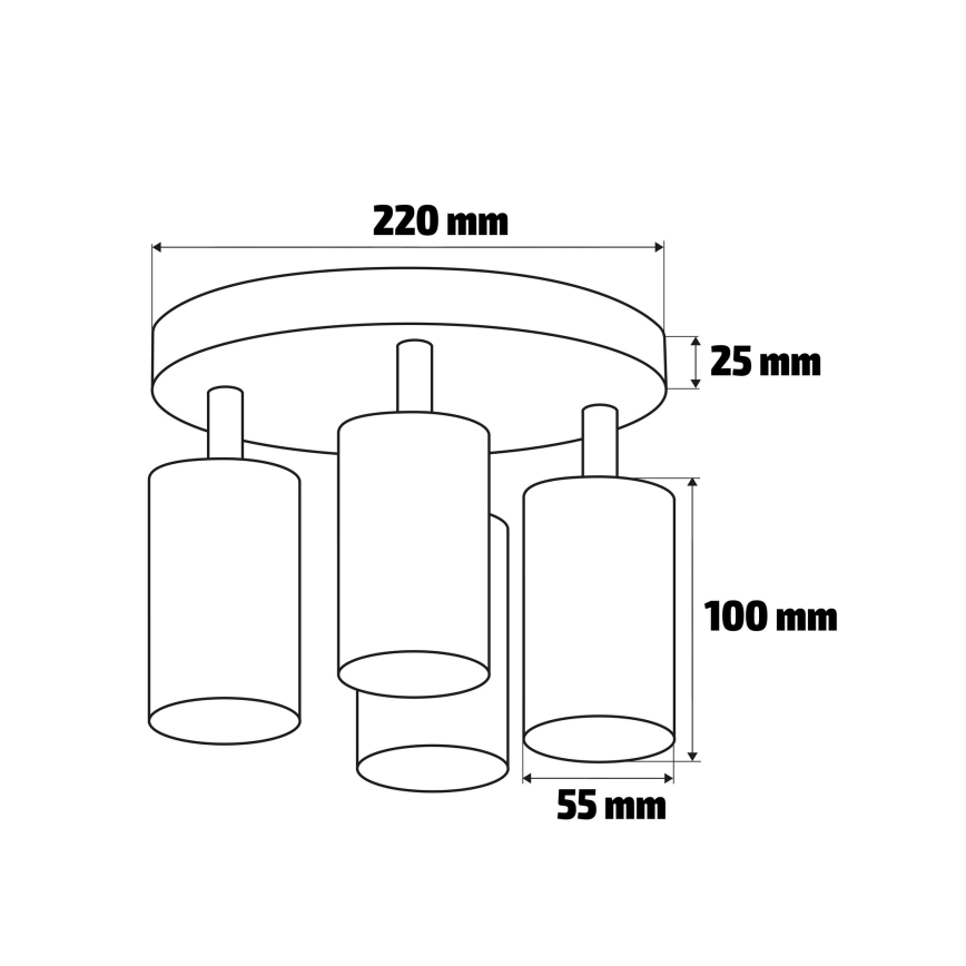 Brilagi - Spot łazienkowy SELE AQUA 4xGU10/30W/230V IP44 biały
