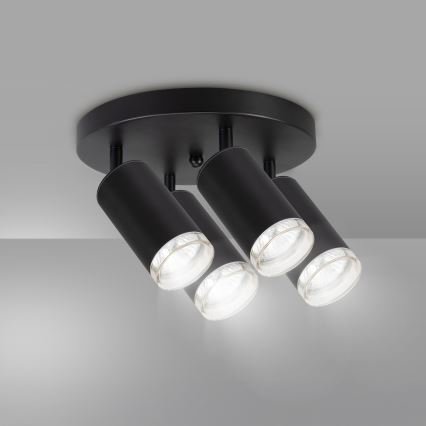 Brilagi - Spot łazienkowy SELE AQUA 4xGU10/30W/230V IP44 czarny
