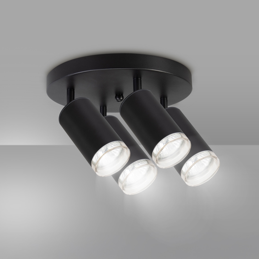Brilagi - Spot łazienkowy SELE AQUA 4xGU10/30W/230V IP44 czarny