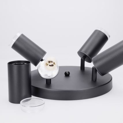 Brilagi - Spot łazienkowy SELE AQUA 4xGU10/30W/230V IP44 czarny
