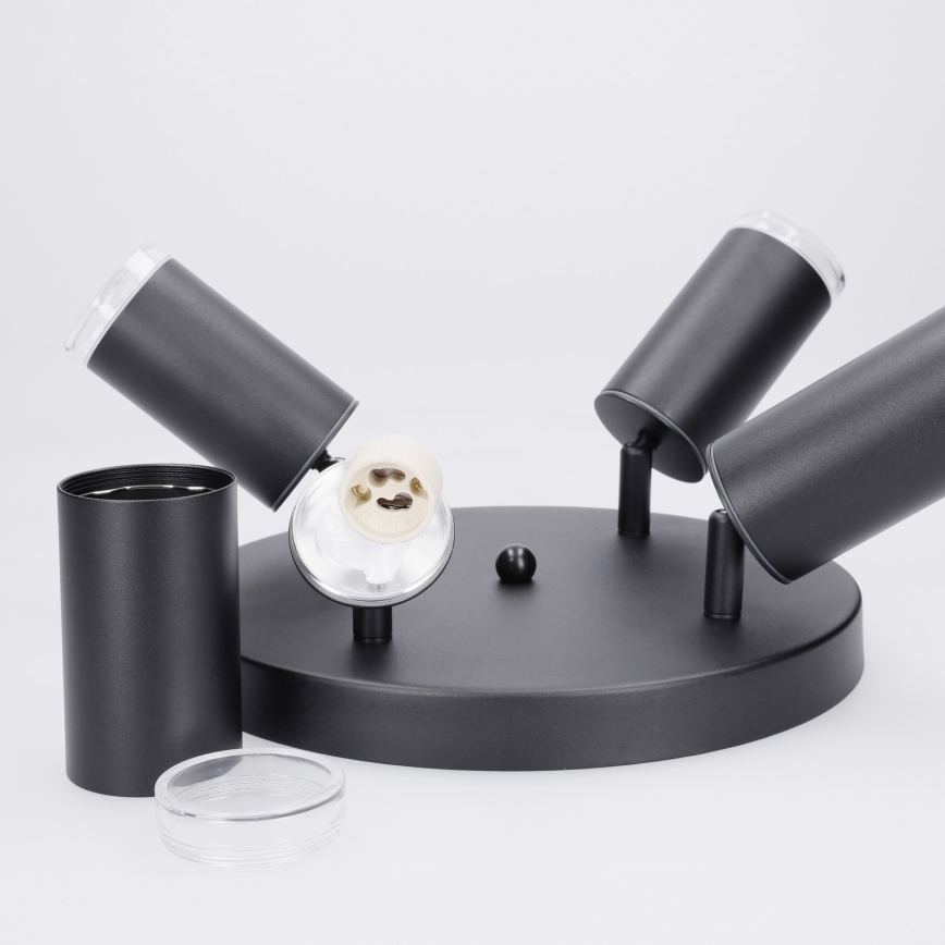 Brilagi - Spot łazienkowy SELE AQUA 4xGU10/30W/230V IP44 czarny