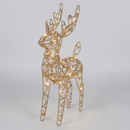 BRILAGI - LED dekoracja świąteczna LED/3xAA 42 cm renifer ciepła biała/złota
