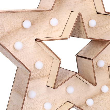 Brilagi - Świąteczna dekoracja LED, zasilanie 2×AA, 38×40 cm, gwiazda