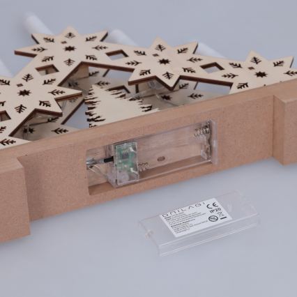 BRILAGI - Świąteczny świecznik LED 5xLED/2xAA beżowy