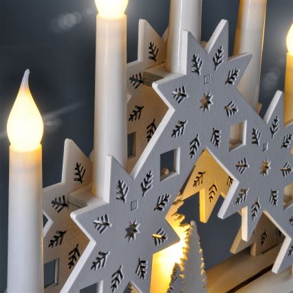 BRILAGI - Świąteczny świecznik LED 5xLED/2xAA biały