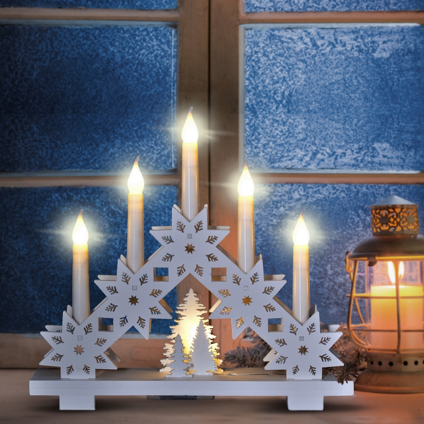 Brilagi - Świąteczny świecznik LED 5xLED/2xAA