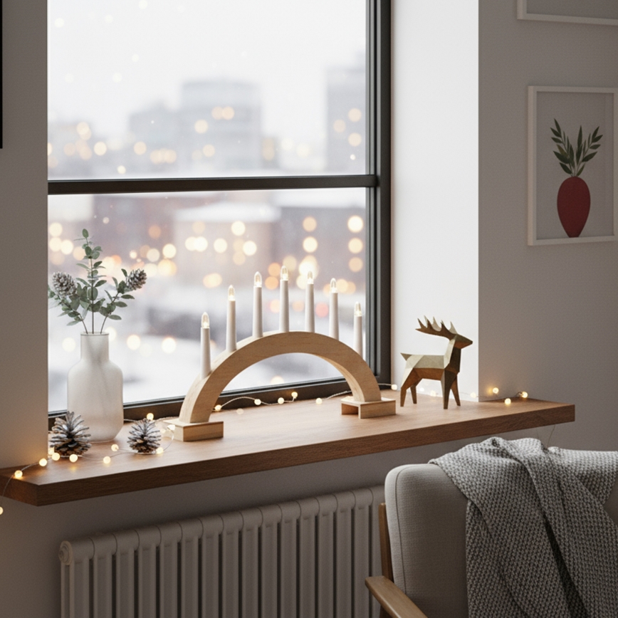 Brilagi - świąteczny świecznik LED 7xLED/2xAA 28x45 cm