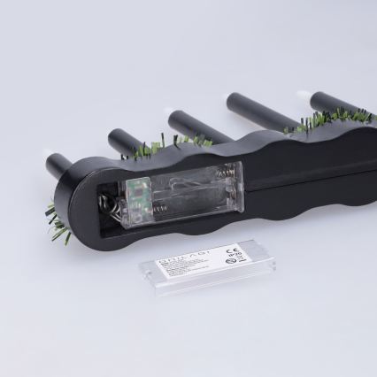 BRILAGI - Świąteczny świecznik LED 7xLED/2xAA czarny