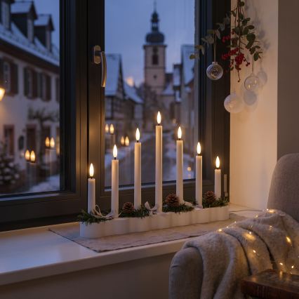 BRILAGI - Świecznik świąteczny LED 7xLED/2xAA biały