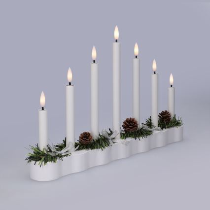 BRILAGI - Świecznik świąteczny LED 7xLED/2xAA biały
