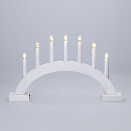 BRILAGI - Świecznik świąteczny LED 7xLED/2xAA biały