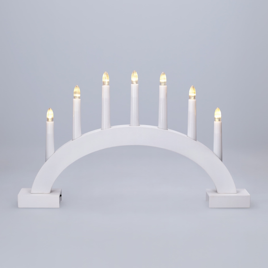 BRILAGI - Świecznik świąteczny LED 7xLED/2xAA biały