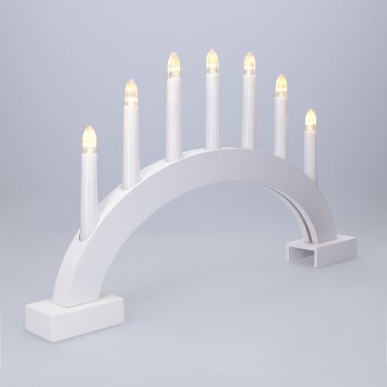 BRILAGI - Świecznik świąteczny LED 7xLED/2xAA biały