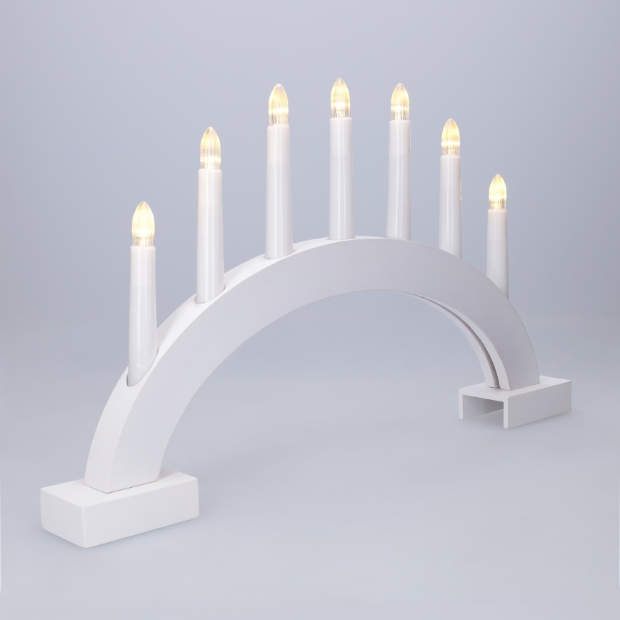 BRILAGI - Świecznik świąteczny LED 7xLED/2xAA biały