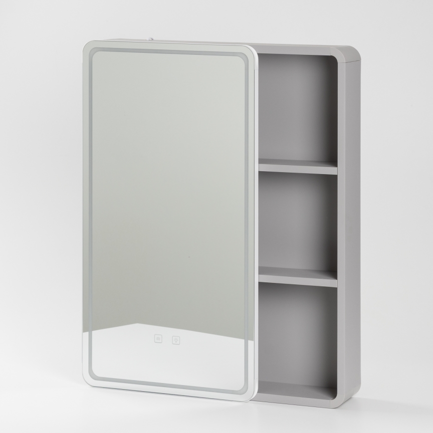 BRILAGI - Szafka łazienkowa z lustrem i podświetleniem LED AVOLA SINGLE 55x70 cm