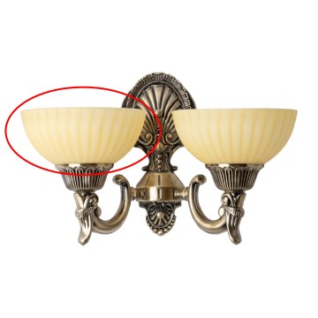 Brilagi - Szkło zamienne do kinkietu CLASSIC E14 o średnicy 16 cm, beżowe