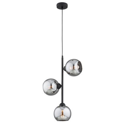 Brilagi - Szkło zamienne do żyrandola DIOR E27, średnica 15 cm, dymione szare