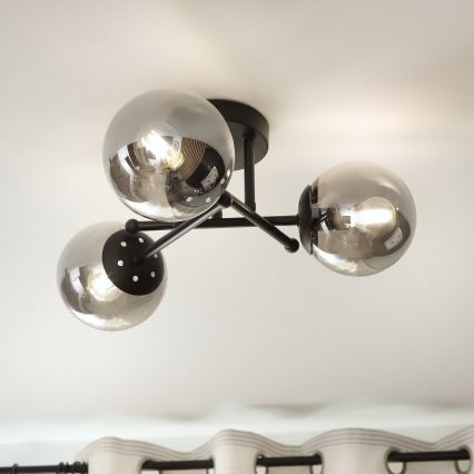 Brilagi - Szkło zamienne do żyrandola i lampy MALIVA E14 śr. 13 cm przydymione