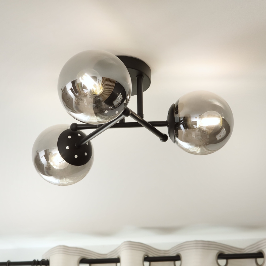 Brilagi - Szkło zamienne do żyrandola i lampy MALIVA E14 śr. 13 cm przydymione