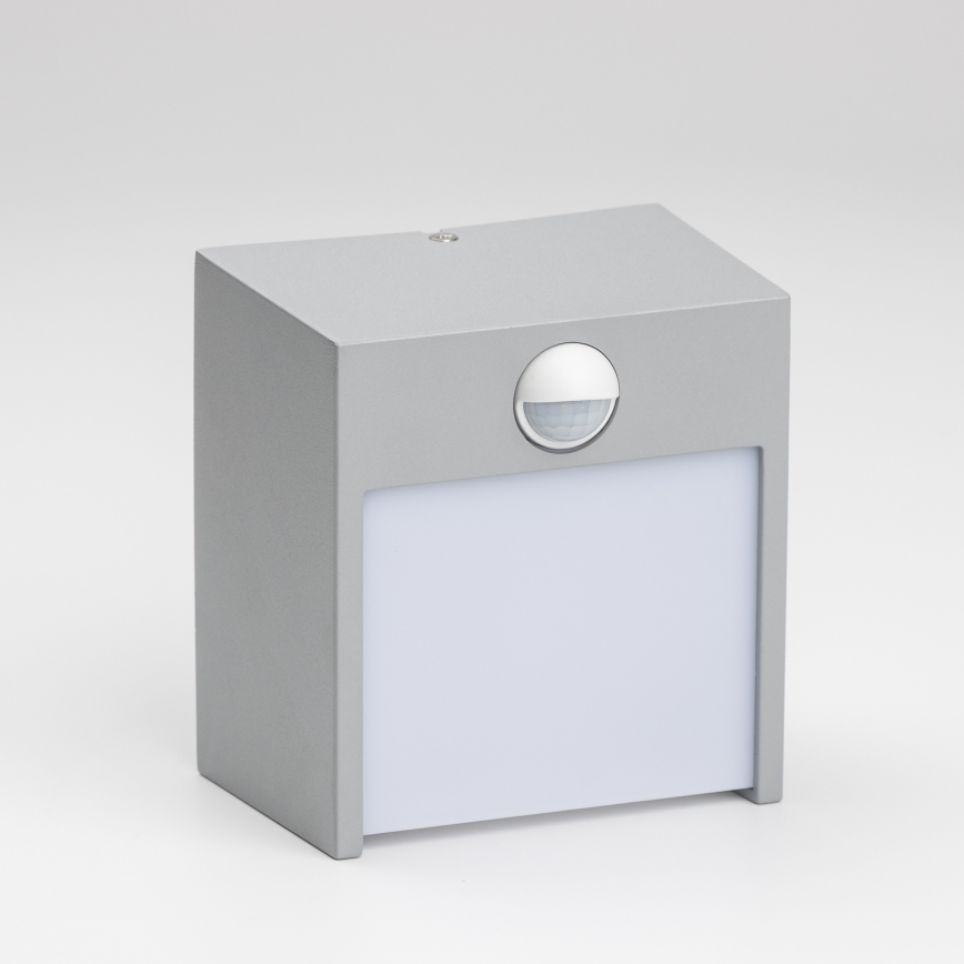 Brilagi - LED zewnętrzna lampa ścienna z czujnikiem TERNI LED/12W/230V szara IP44