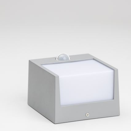 Brilagi - LED zewnętrzna lampa ścienna z czujnikiem TERNI LED/12W/230V szara IP44