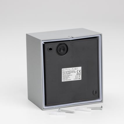 Brilagi - LED zewnętrzna lampa ścienna z czujnikiem TERNI LED/12W/230V szara IP44