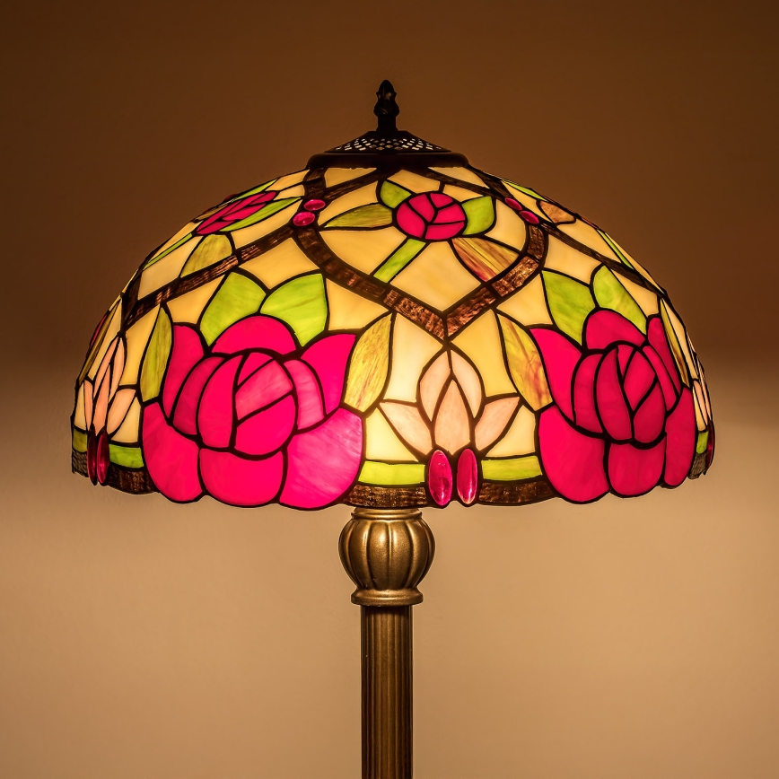 Brilagi - Tiffany witrażowa lampa podłogowa GARLAN 2xE27/60W/230V