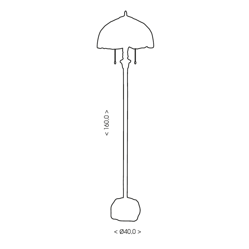 BRILAGI - Tiffany witrażowa lampa podłogowa IVORY SMOOTH 2xE27/60W/230V