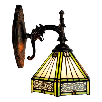 BRILAGI - Tiffany witrażowa lampa ścienna EMERALD 1xE14/40W/230V