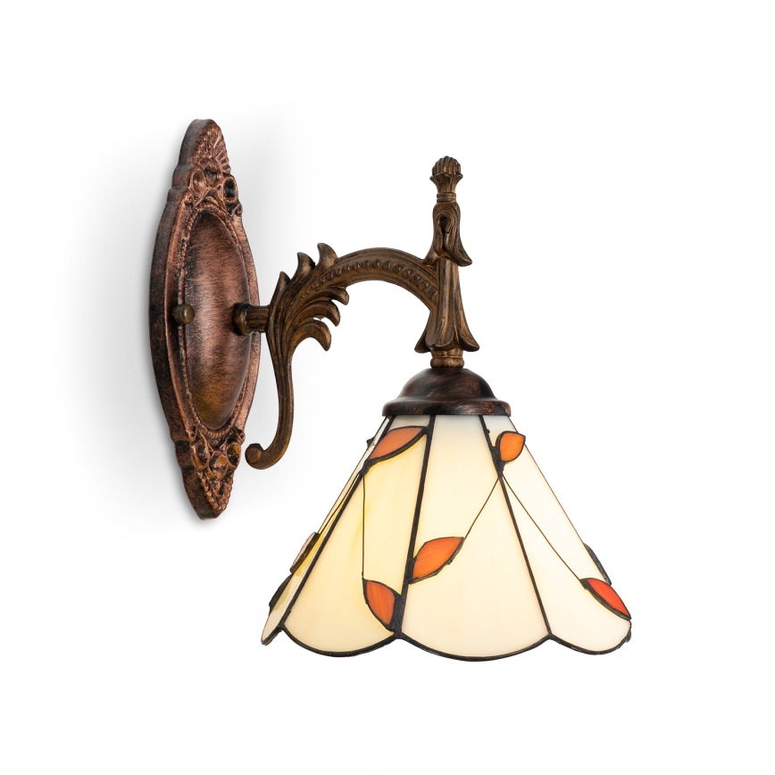 Brilagi - Tiffany witrażowa lampa ścienna FOLIA 1xE14/40W/230V